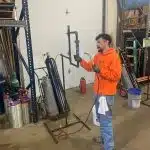Gas Plumber using blowtorch